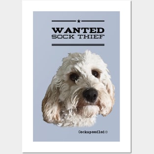 Cockapoo / Doodle Dog Sock Thief Posters and Art